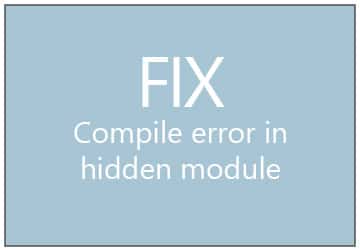 compile error in hidden module link word for mac