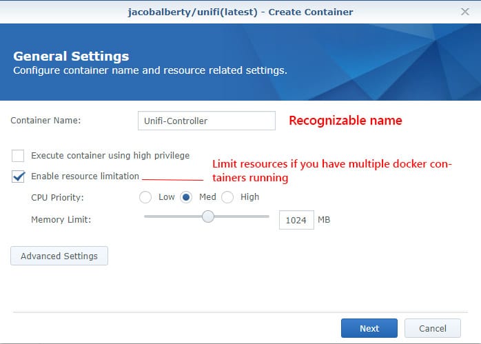 Configuring Unifi Controller for Synology