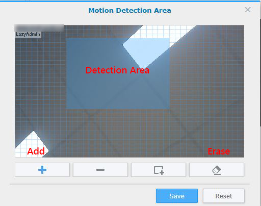 Select Motion Detection Area