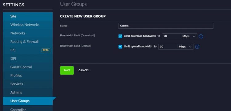 Unifi Create User Groups for Guest Network