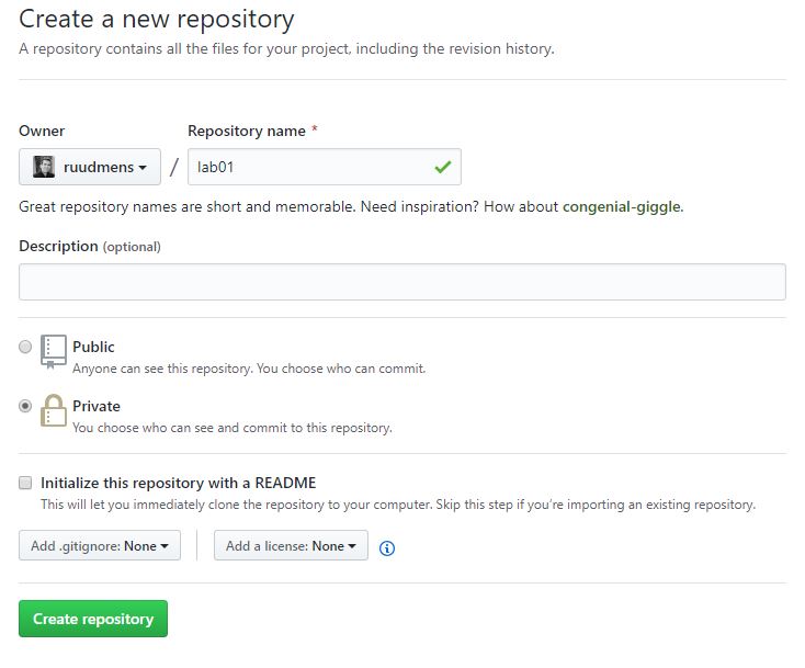 Create repository in GitHub