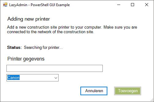PowerShell GUI Example