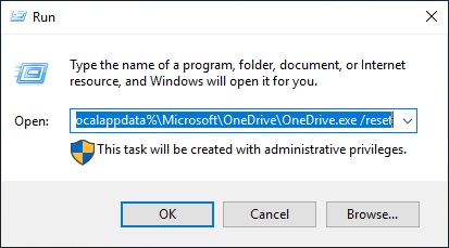 Reset OneDrive Sync Problems cmd