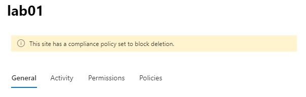 SharePoint retention policy applied