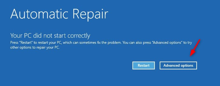 Start Windows 10 Recovery