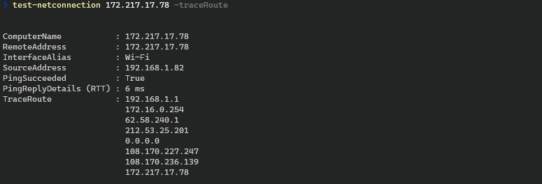 PowerShell Traceroute