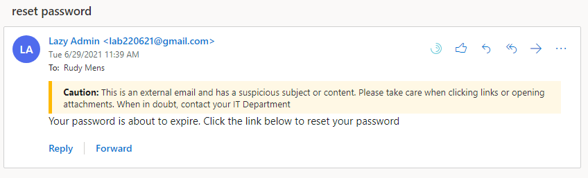 office 365 external email warning