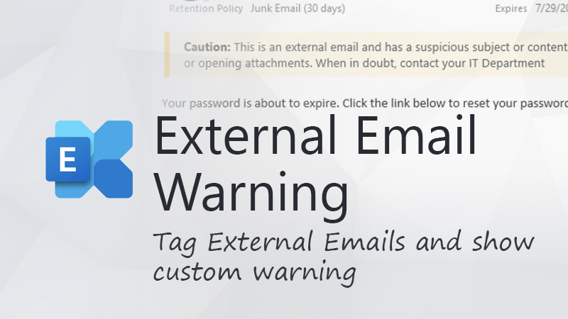 Exernal email warning