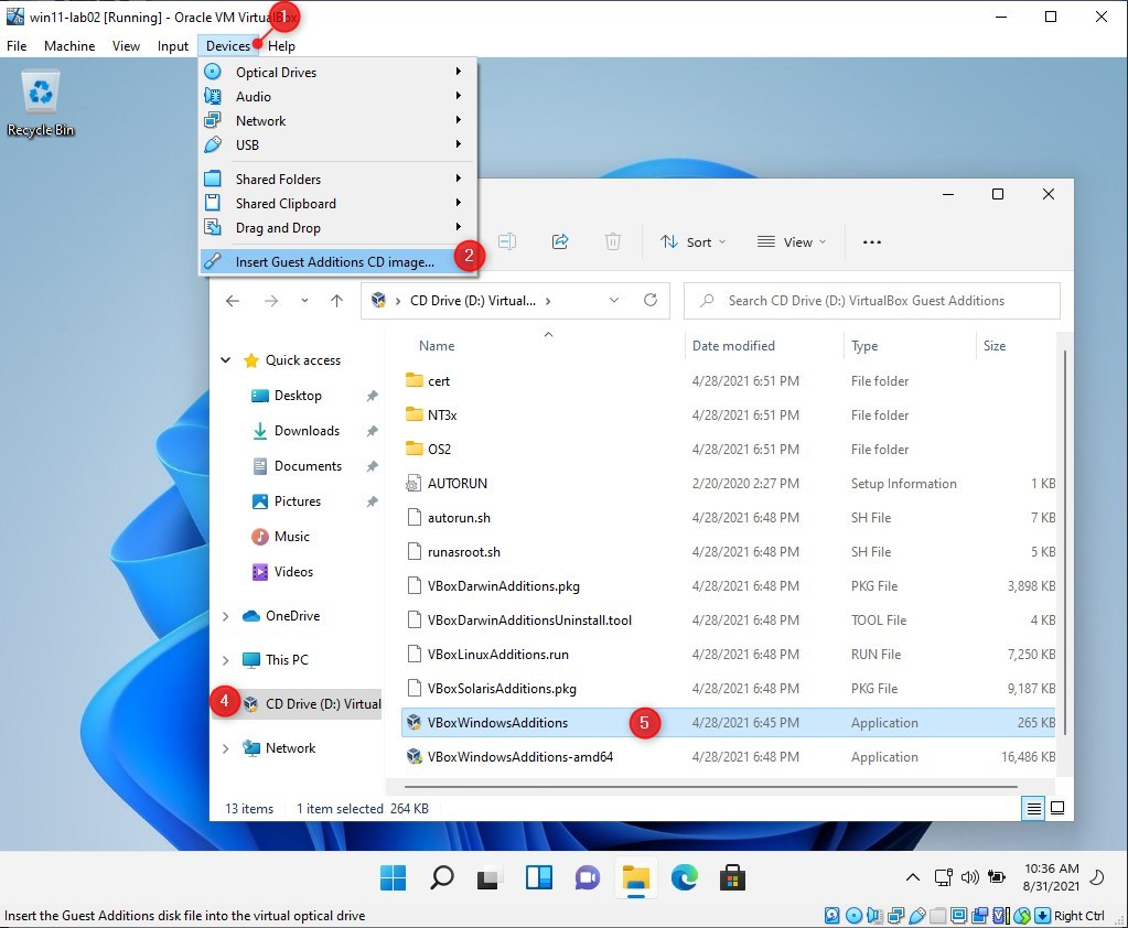 Install Windows 11 in VirtualBox