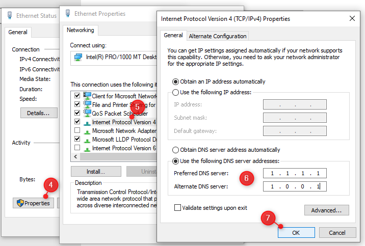 Change DNS server to fix dns probe finished nxdomain