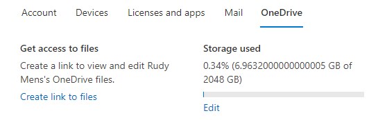 OneDrive Storage Usage
