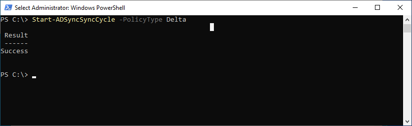 force azure ad sync delta