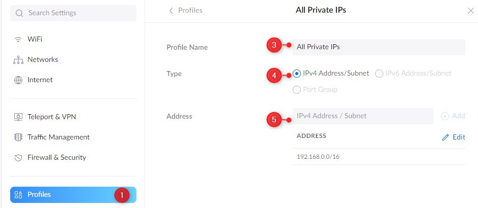 private IP group