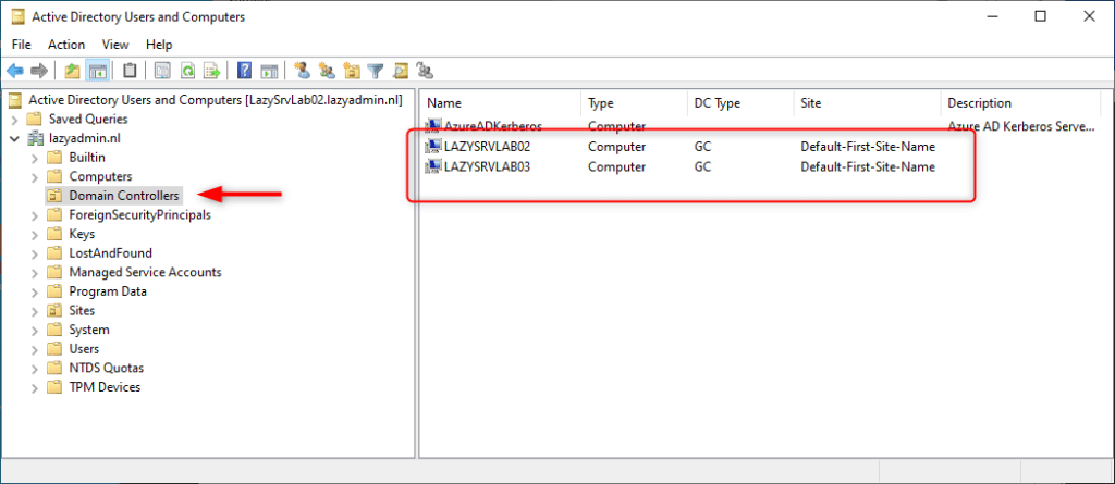 check domain controller in active directory