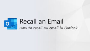 recall an email in Outlook