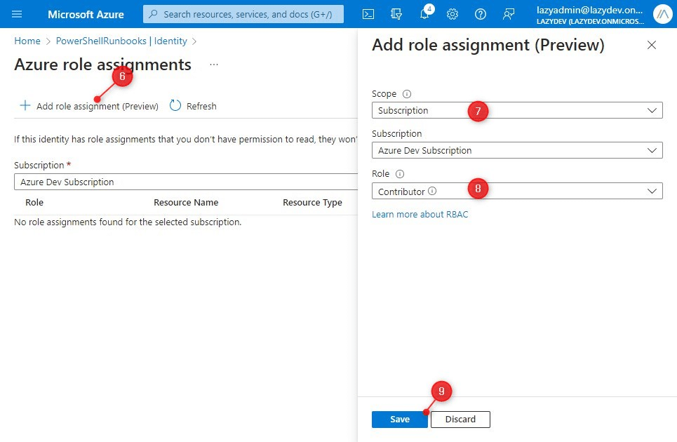 Azure role assignments