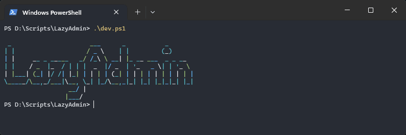 PowerShell ASCII art with colors