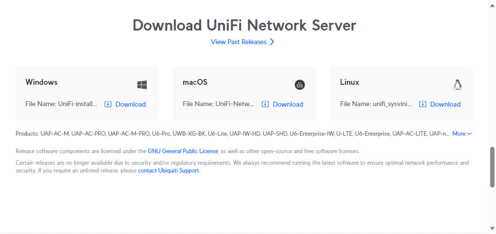 Download UniFi Controller