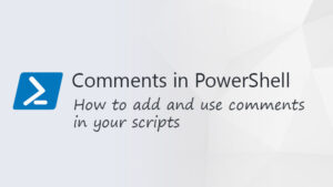 powershell comment