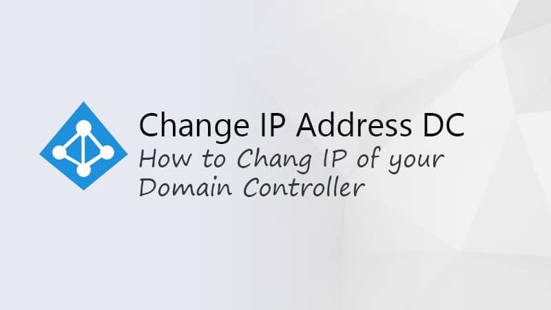 change ip domain controller