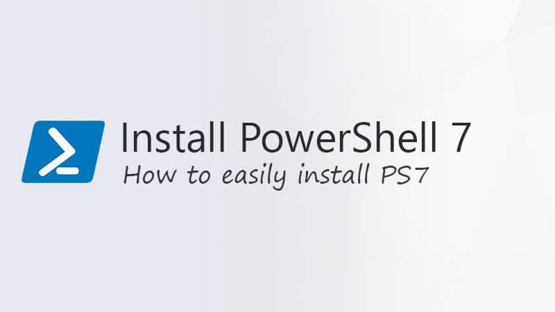 install powershell 7